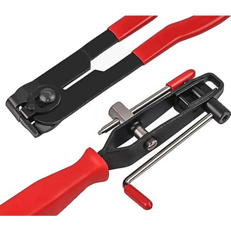 Alicates de sujeción para fuelles de juntas homocinéticas, metálicos, aptos para bandas de hasta 10 mm (2/5 de pulgada), herramienta combinada, cortador integrado, mango ergonómico. (1/5)