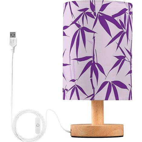 Lampes de table en bambou violet pour bar rétro filles (1/5)