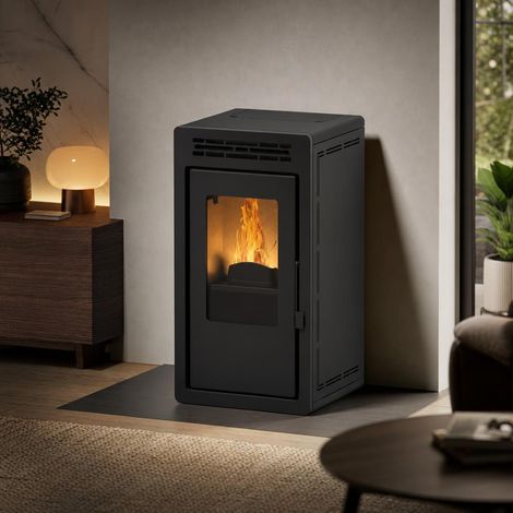 Estufa de pellets ULLER 11 kW Muspel + Wi-Fi, limpieza 10 minutos (1/5)