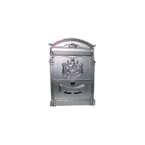 CASSETTA POSTALE IN ALLUMINIO PER ESTERNI RESIDENCE GRIGIA  cm.25x9x41h. colore grigio    QUALITY