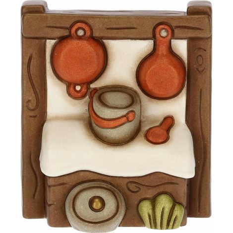 THUN - Banco delle Pentole in Ceramica Decorata a Mano, Linea Presepe Classico, Decorazioni Natale Casa, 7.8x4.4x9.1 cm h (1/5)