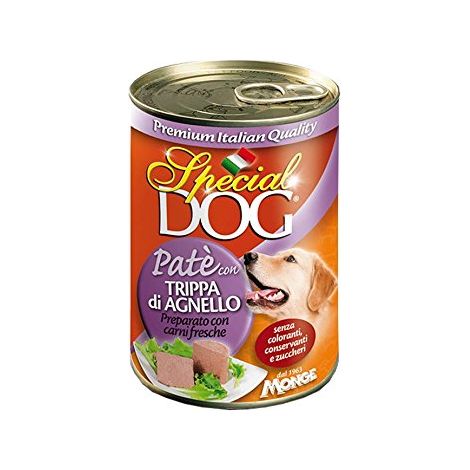PATE' PER CANI 'SPECIAL DOG' trippa di agnello - gr 400- 24 pezzi - MONGE