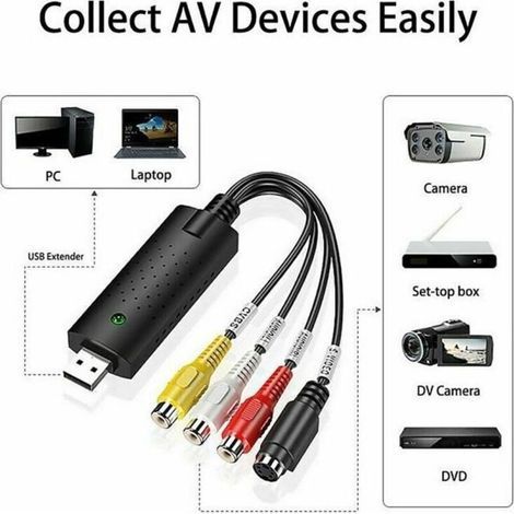 Ensemble de carte d\'acquisition Audio numérique, convertisseur USB 2.0 pour TV vidéo VHS à DVD ordinateur, pièces de [0358978] (1/4)