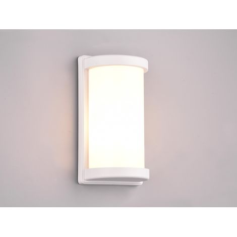LED Außenwandleuchte Aluminium & Acrylglas Weiß, Höhe 27cm (1/5)