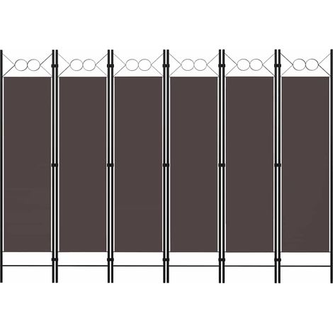 Paravent Cloison de séparation 6 panneaux - Séparateur de Jardin Marron 240x180 cm BV467543 - BonneVie (1/5)