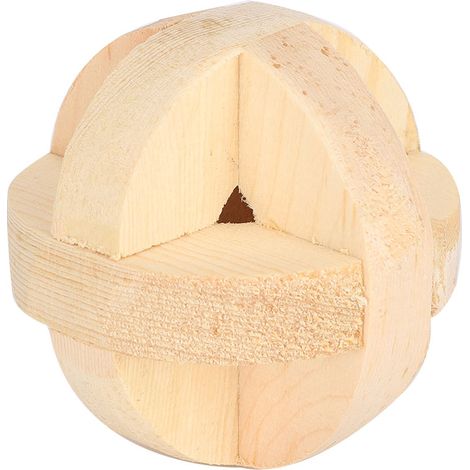 Balle de Hamster en bois de 6cm/2,4 pouces, jouet interactif de Sport à mâcher pour petites fournitures pour animaux de compagnie (1/5)