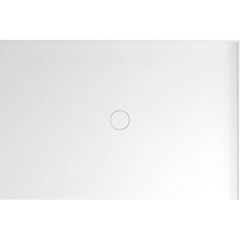 Receveur de douche rectangulaire en marbre de culture MIRAI, 120x80x1,8cm, droite, blanc (1/5)