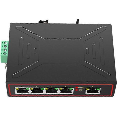Commutateur réseau industriel 5 ports 100M, hub RJ45, répartiteur Internet, commutateur RJ45, commutateur amélioré sur rail DIN plug-and-play, kns (1/5)