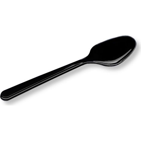 Schwarzer Löffel, 18 cm, hochwertige Ausführung, 50 Stück