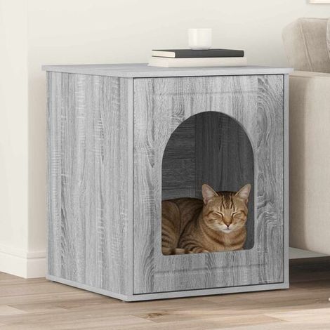 Niche pour chat Sonoma Grey, 53 x 52 x 62 cm, bois composite