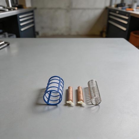 Kit de remplacement d'ioniseur de piscine en cuivre solaire M6 tiges filetées de 10,2 cm avec vis à ressort pour piscines (1/5)