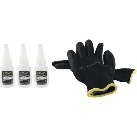 Staloc Sekundenkleber Metall - Metallkleber 4S96 ideal für die Verklebung verschiedener Metalle, transparent 20g - 3 Stück