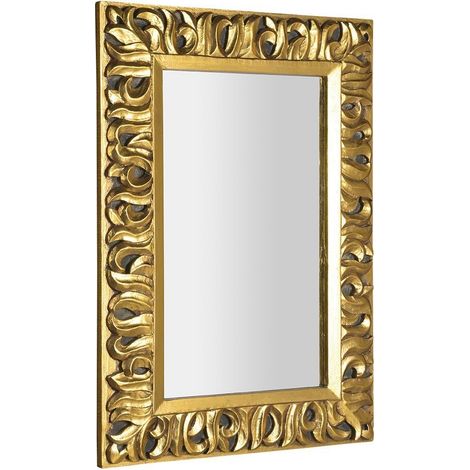 Miroir ZEEGRAS avec cadre, 70x100cm, doré (1/4)