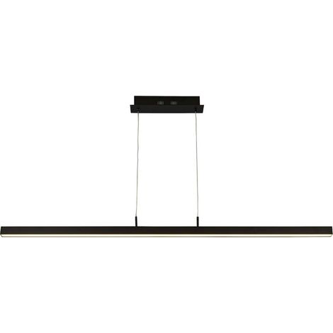 Searchlight Tribeca 1-flammige LED-Pendelleuchte, Temperatur-Farbwechsel, Mattschwarz 2700/3000/4000K (1/2)