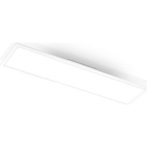 Plafonnier led de Plafond, Lampe LED de Salon, Luminaire Chambre, Lampe de Plafond, Plafonnier Salon, 38W, Rectangulaire blanc, 119,5 cm, Métal (1/4)