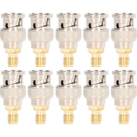 Crezuo 10-teiliges HF-Koaxialadapter-Set (SMA-Buchse auf BNC-Stecker)
