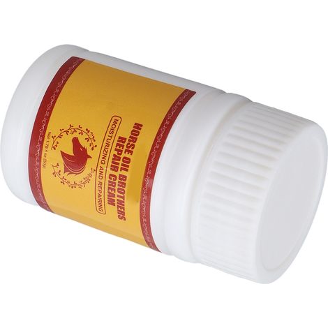 Crème à l'huile de cheval réparatrice intense, absorption rapide, hydratation profonde 50g, soin mains et pieds anti-gerçures, baume nourrissant peaux sèches. (1/5)