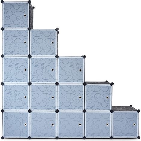 lotto di 20 cubi portaoggetti 145 x 47 x 180 cm soluzione versatile design moderno in pp motivo stampato 200018900