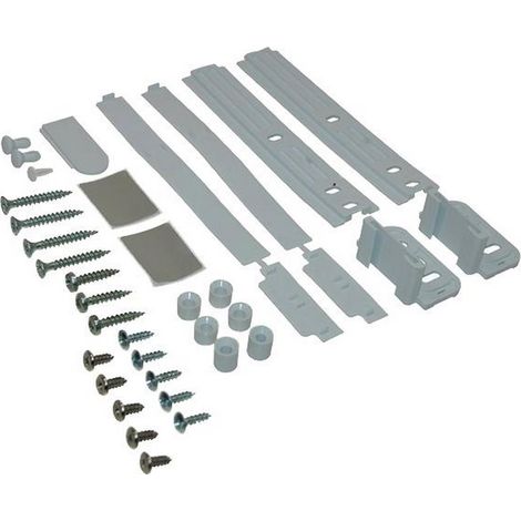 Ersatzteil - Türbefestigungsset (Schienen) - - WHIRLPOOL, BAUKNECHT, IGNIS, IKEA, ARISTON HOTPOINT, KITCHENAID, INDESIT, LADEN, OCEAN, PRIVILEG, SMEG, CANDY, FAGOR, SCHOLTES, FRANKE, ATAG