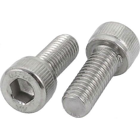 Vis à tête hexagonale creuse gauche M8x20 mm (lot de 2, acier inoxydable 304) compatibles avec vélos et motos (1/5)