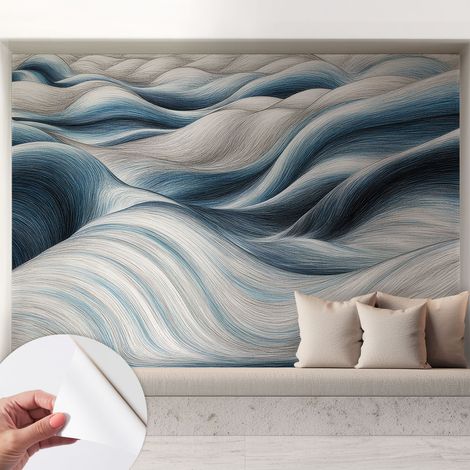 Fotomurale adesivo - parete decorativa - decorazione casa - stile moderno parete - Onde morbide 208x146 cm (1/5)