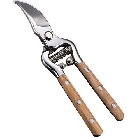 Filiyano-Sécateur de jardin ergonomique avec manche en bois, coupe-branches multifonctionnel en acier inoxydable pour usage domestique