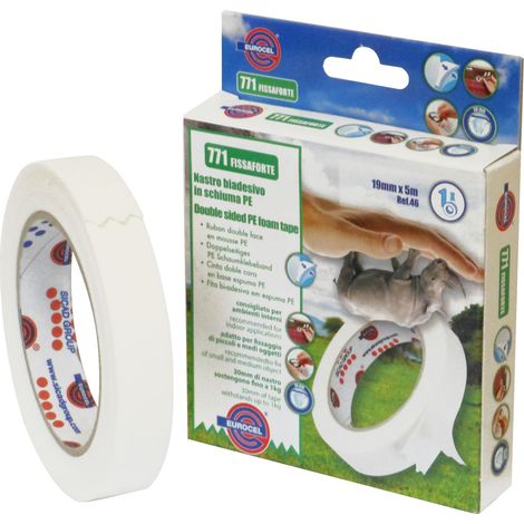 Eurocel NASTRO BIADESIVO FISSAFORTE mm. 19x5 mt. col. Bianco