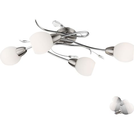 Faretto da soffitto con sfere di vetro cromate in un set di lampadine LED RGB (1/5)