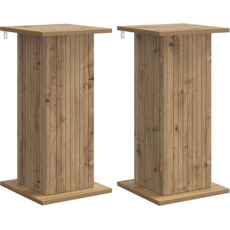 Support à plantes en chêne fait main (lot de 2) 30,5 x 30 x 60,5 cm (1/5)