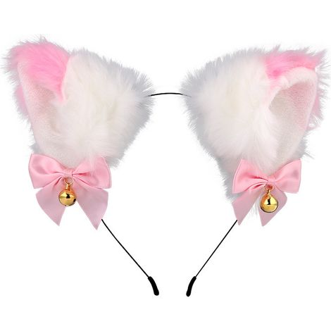 Serre-tête oreilles de fourrure fait main pour Halloween et Noël