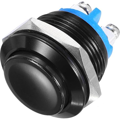 Interrupteur à Bouton-Poussoir 19 mm de Diamètre de Montage Noir (1/5)