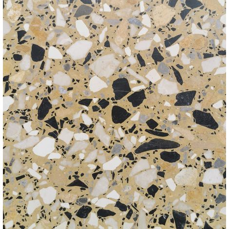 Véritable Carreau Terrazzo NOCCIOLA - collection TRADIZIONE 30x30 cm boîte de m2 Adouci - Gioia Materia (1/2)
