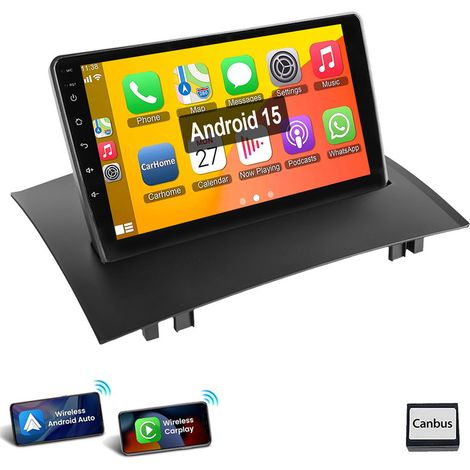 Pour Renault Megane 2 2002-2009 Android 15 Autoradio Carplay GPS RDS WIFI 1+32G (1/5)