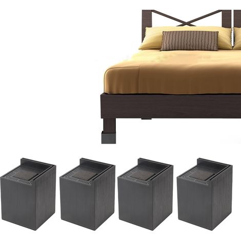 4 Stück 4 Zoll schwarze Kunststoff-Sitzerhöhungen für spitze Füße (1/5)