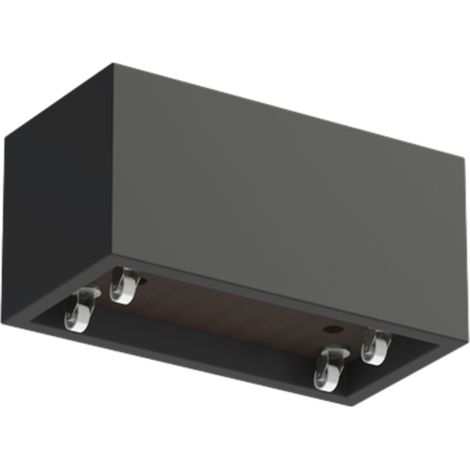 Adezz Carrez Pflanzgefäß mit Rollen Fiberglas Pflanzkübel Blumenkübel schwarz