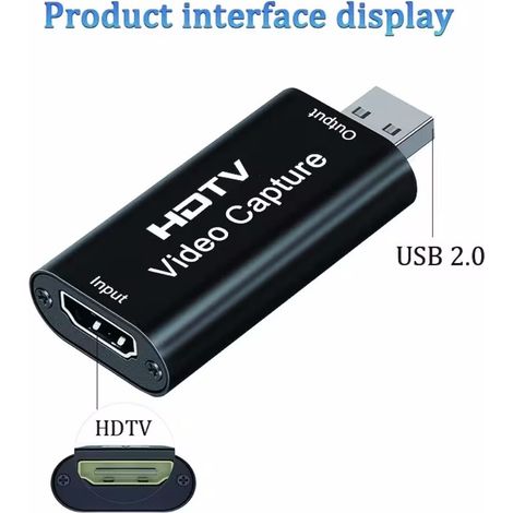 USB 2.0-Videoaufnahmekarte für HDTV, HDMI-zu-USB-Konvertierung für Audio- und Videoaufnahmen (1/5)