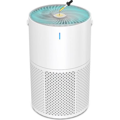 Purificatore d'Aria, Purificatore d'Aria, Purificatore d'Aria HEPA, Purificatore d'Aria, Purificatore d'Aria HEPA, con Spugna per Aromaterapia, 3 Velocità, Sensore Intelligente, per Eliminare Polline, (1/5)