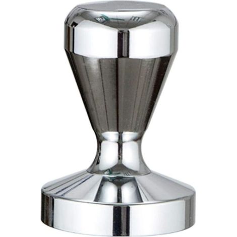 Tasseur à café en acier inoxydable massif plaqué chromé (49 mm) pour café et expresso, tassage, barista (1/5)