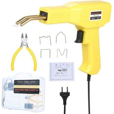 Kit Réparation Soudure Plastique - Agrafeuse à Chaud 50 W - Pour Pare-Chocs Automobile - 400 Agrafes (1/4)