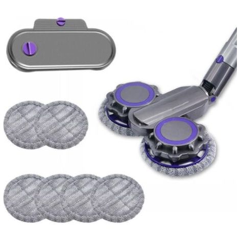 Tête de vadrouille électrique pour aspirateur Dyson V11 V10 V15 V8 V7, tête de balai avec réservoir d'eau et 6 vadrouilles lavables (1/2)