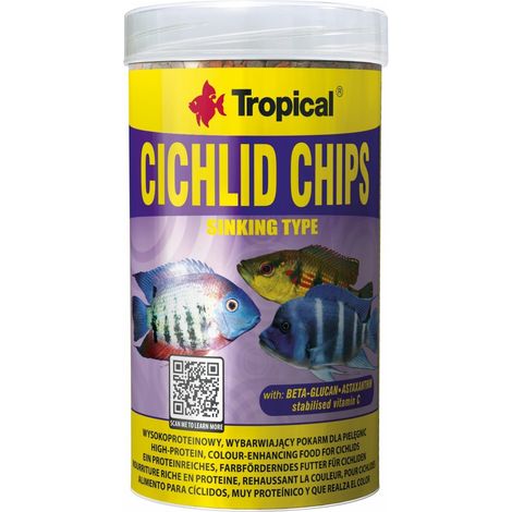 TROPISCHE CICHLIDEN-CHIPS 1000ML/520G