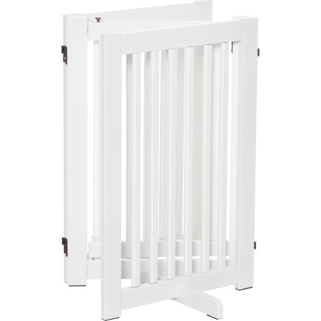 Hunde-Sicherheitsbarriere aus weißem MDF, faltbar und verstellbar, 155 x 35,5 x 76 cm MODENUIT (1/4)