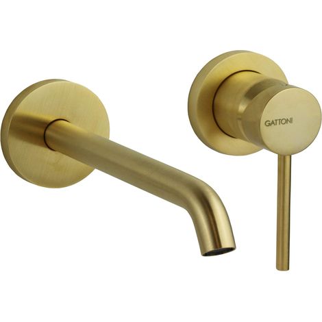 Miscelatore per lavabo a parete oro spazzolato Gattoni Easy 2337/23SG  Oro Spazzolato (1/2)