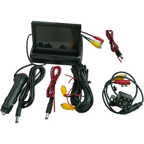 Caméra de recul avec écran LCD 4,3 pouces pour voiture, fourgonnette et vision nocturne. (1/5)