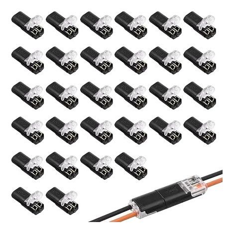 Connecteur Etanche 2 Fils,Connecteur Electrique 12v,Raccord Electrique,Automobile,Adaptés aux Câbles 18-22 AWG, Éclairage LED Électronique Automobile (1/5)