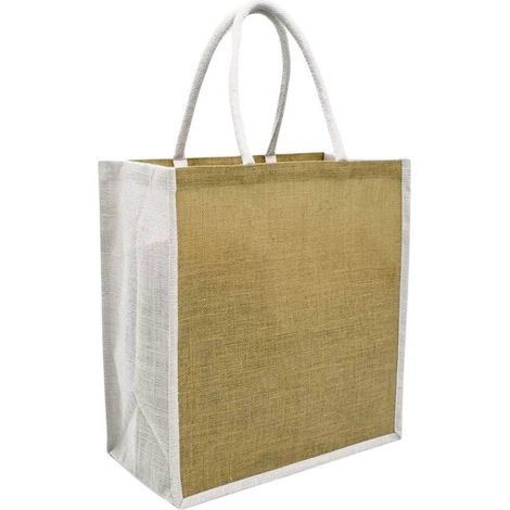 Borsa shopper in juta naturale x 5 pezzi (1/2)