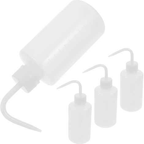 Flacon de bain bouche 250 ml avec graduation et embout flexible, étroit pour les tests le (1/5)