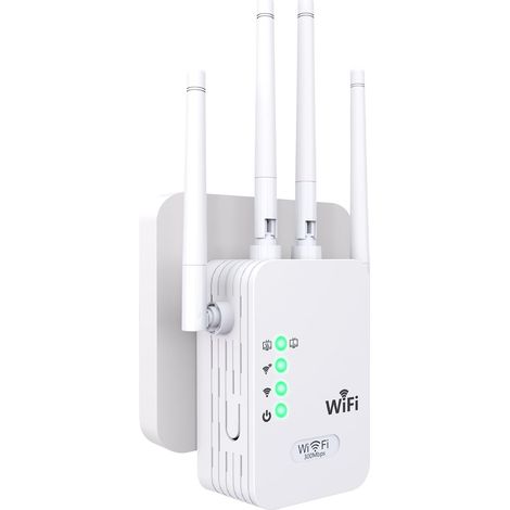 Répéteur WiFi 300 Mbps, Amplificateur WiFi, 4 Antennes, 2 Ports Ethernet (1/5)