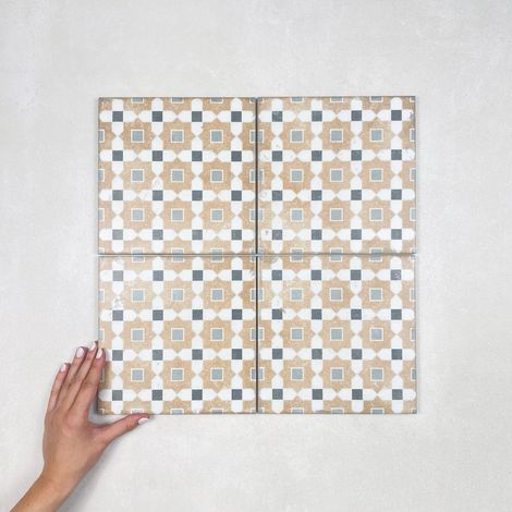 Carrelage Imitation Carreaux De Ciment 20x20 ALHAMBRA TESSINA (0,52m²) - Les Carreaux de Jean