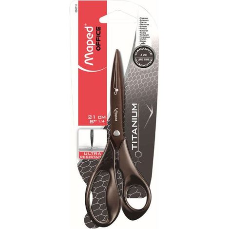 Ciseaux - MAPED - Expert Titanium - 210 mm - Lame en Titanium - Manche ergonomique en plastique recyclé